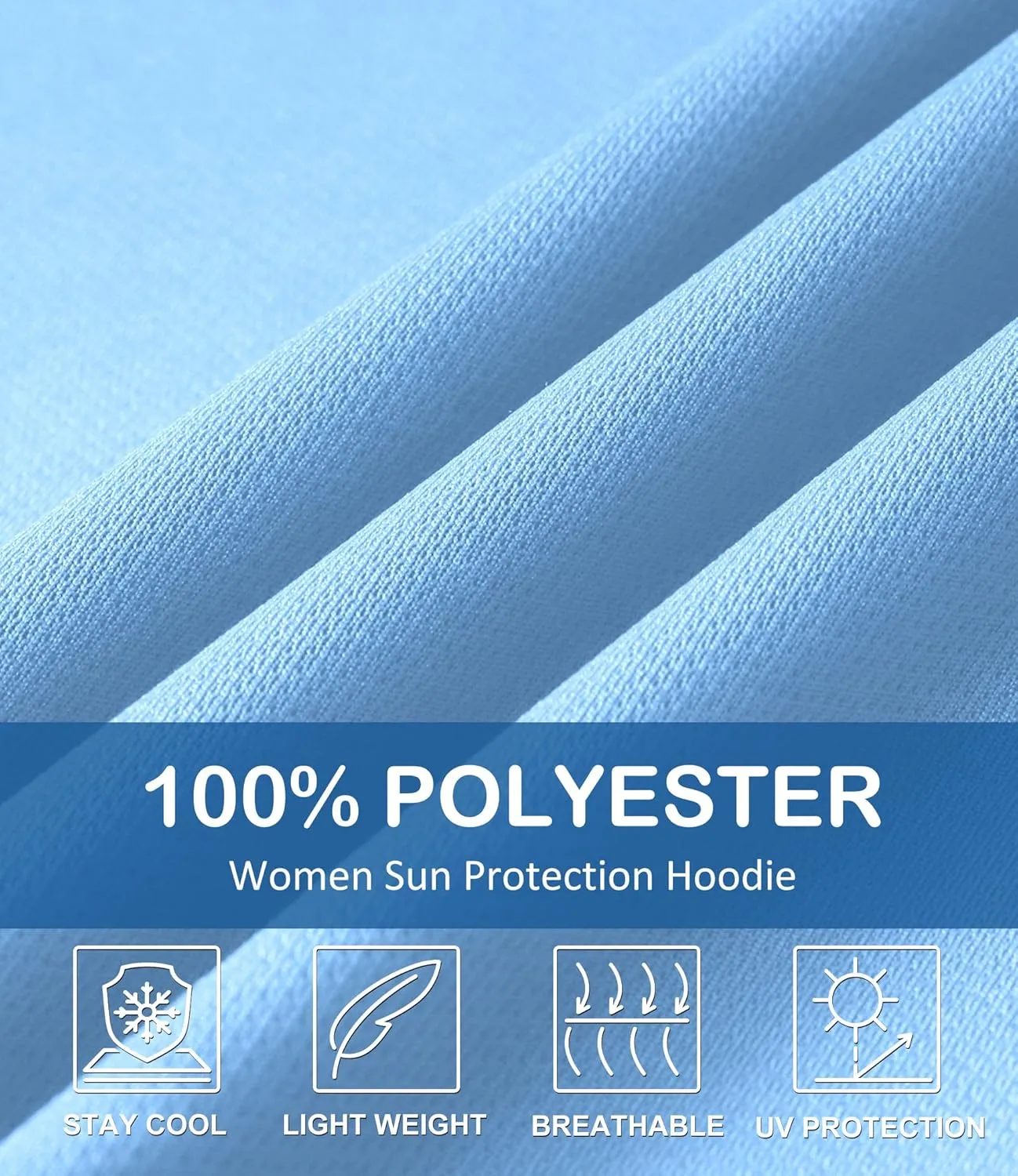 4 Pack Women's Sun Protection Hoodie UPF SPF Long Sleeve Hiking Fishing Athletic Shirts Lightweight Rash Guards