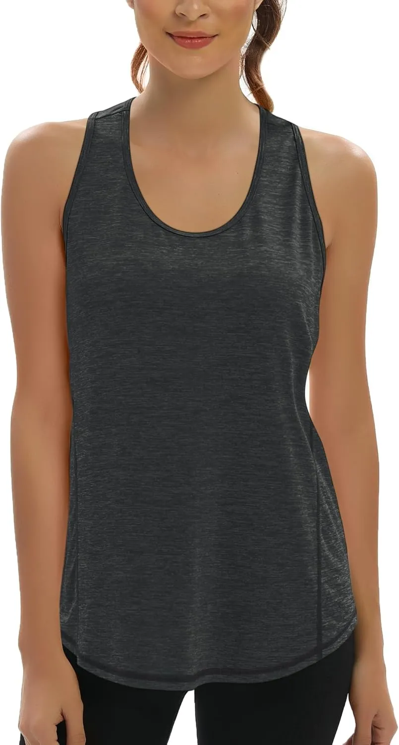 Aeuui Womens Workout Tops Open Back Racerback Tank Tops Sleeveless Yoga Athletic Running Shirts Gym Clothes for Women