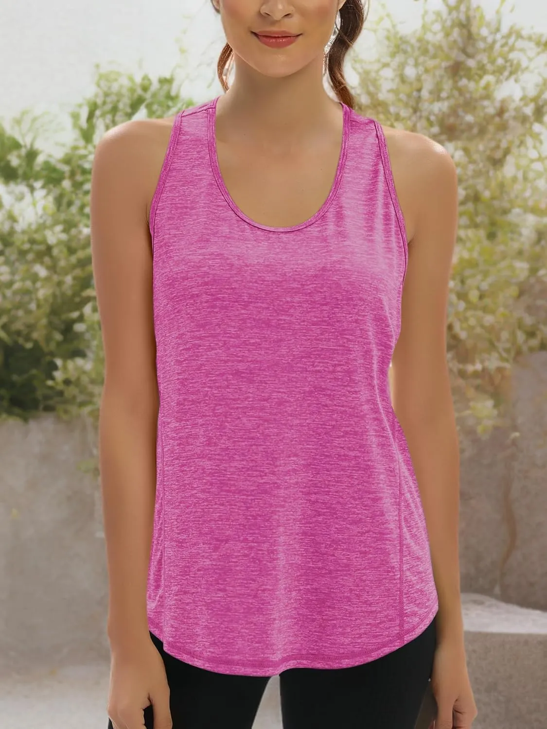 Aeuui Womens Workout Tops Open Back Racerback Tank Tops Sleeveless Yoga Athletic Running Shirts Gym Clothes for Women