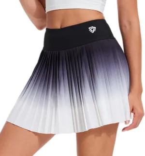 AFZ Women Pleated Tennis Skirt with Shorts Stretchy High Waisted Pickleball Skirts Lightweight Athletic Golf Skorts