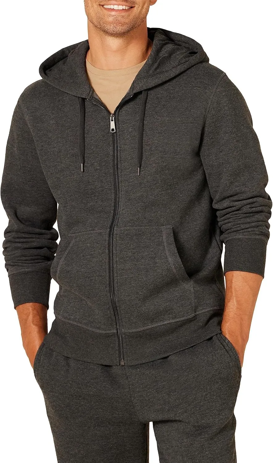 Amazon Essentials Men's Full-Zip Fleece Hoodie (Available in Big & Tall)