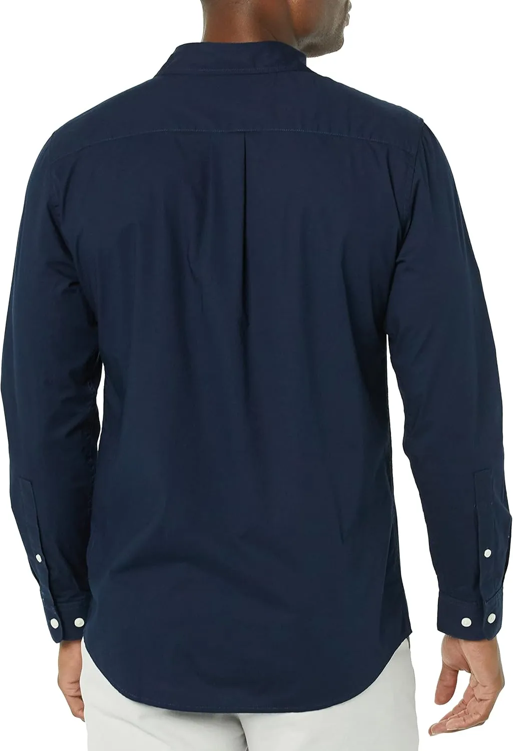 Amazon Essentials Men's Long-Sleeve Slim-Fit Stretch Poplin Shirt