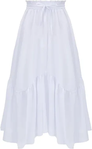 American Trends Maxi Skirts for Women Renaissance Skirt Medieval Womens Long Skirts Flowy Bohemian Pirate Skirts with Pockets