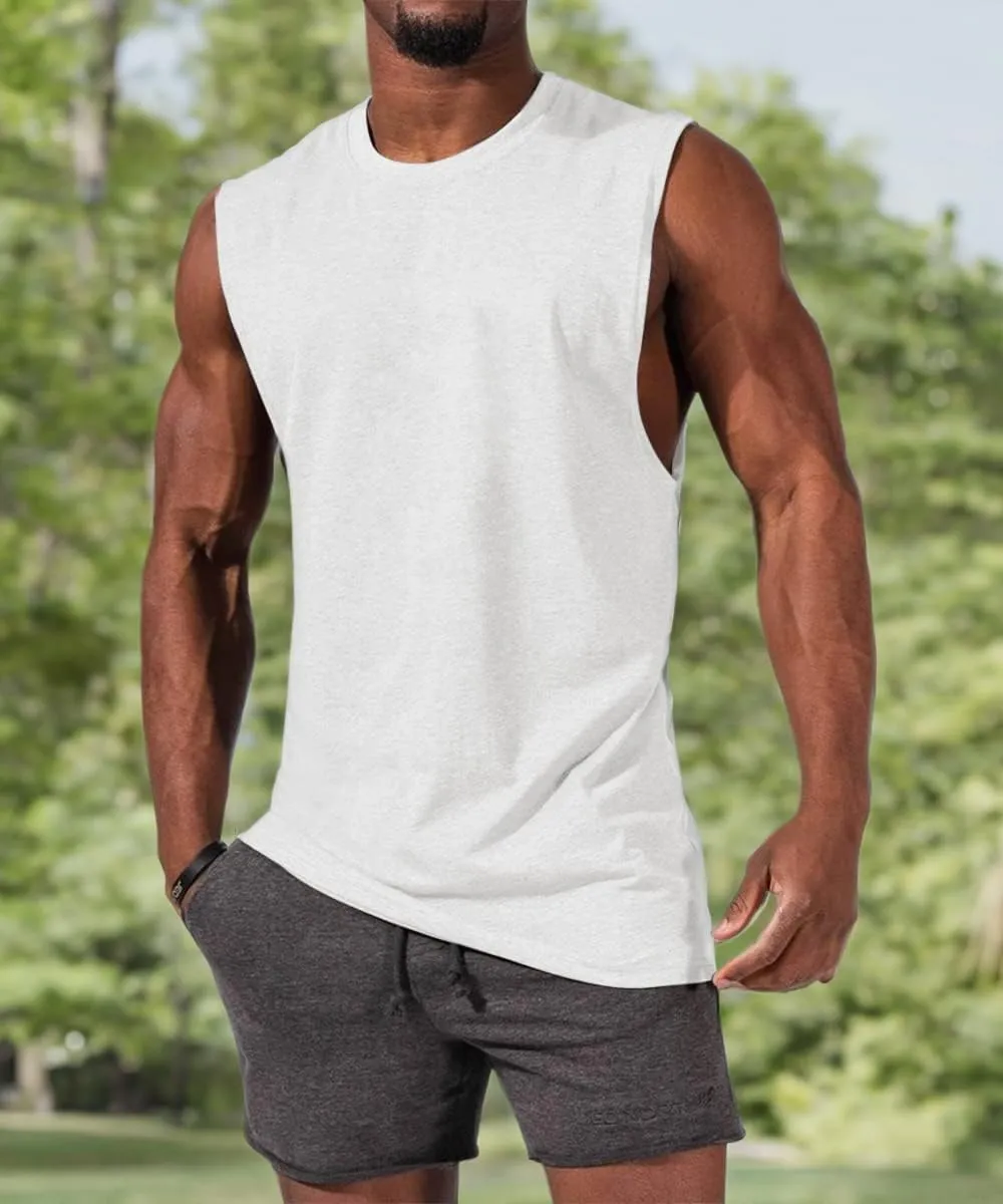 Aoysky Mens Crewneck Tank Tops Athletic Beach Sleeveless Shirts