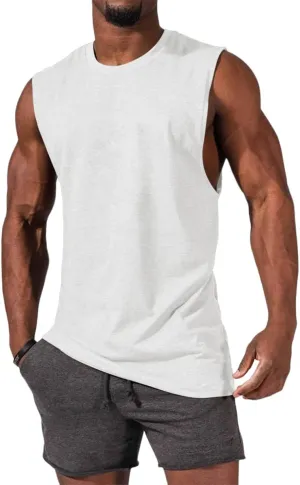 Aoysky Mens Crewneck Tank Tops Athletic Beach Sleeveless Shirts