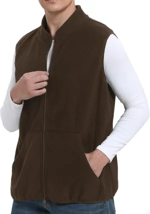 Argstar Men's Fleece Vest with 6 Pockets (S - 2XL, Available in Inner Pockets)