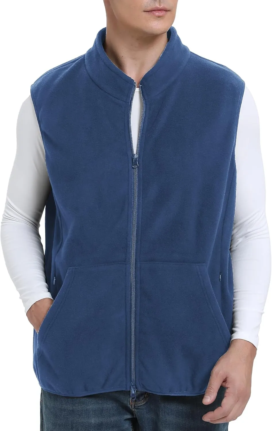Argstar Men's Fleece Vest with 6 Pockets (S - 2XL, Available in Inner Pockets)