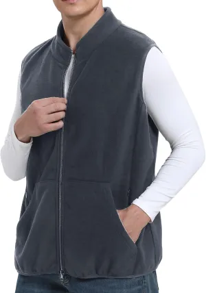 Argstar Men's Fleece Vest with 6 Pockets (S - 2XL, Available in Inner Pockets)