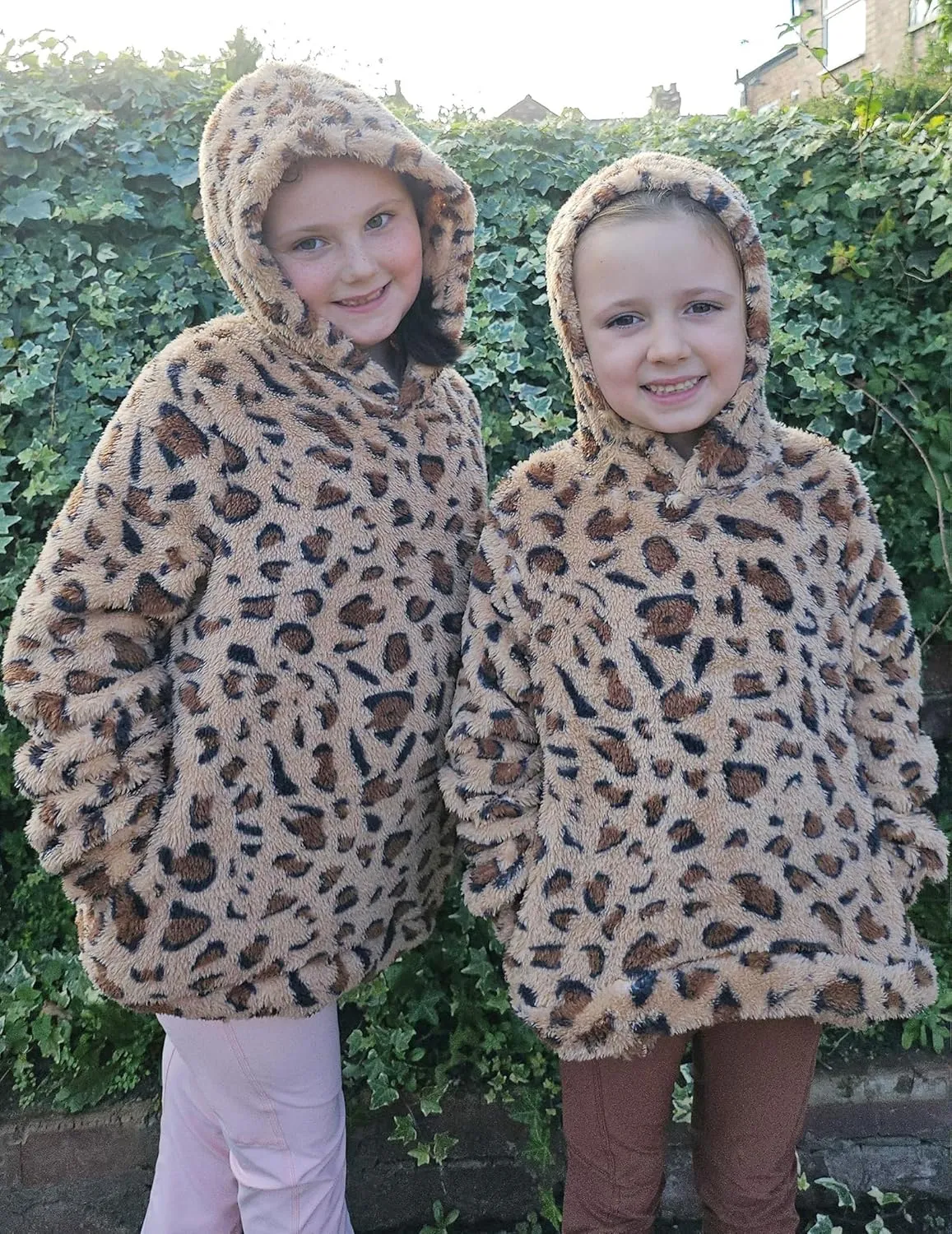 Arshiner Girls Fuzzy Fleece Hoodies Casual Sweatshirt Sherpa Pullover with Kangaroo Pockets