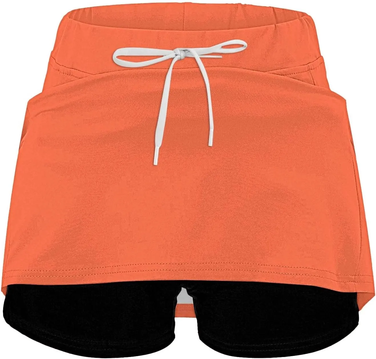 Athletic Skorts for Women with Pockets Plus Size Tummy Control Drawstrings High Waisted Tennis Skirts Yoga Shorts