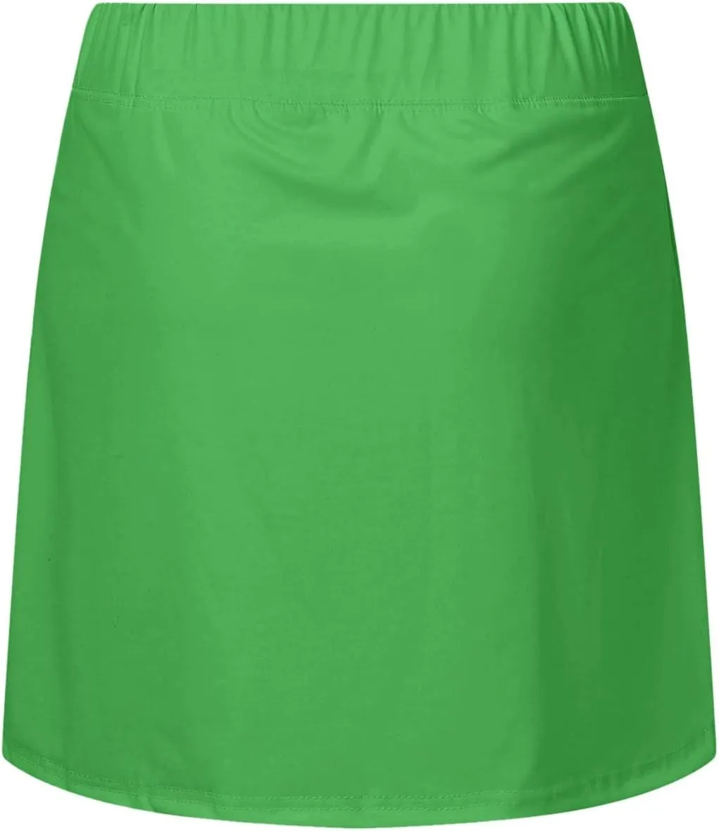 Athletic Tennis Skorts for Womens Elastic High Waisted Workout Running Sports Golf Skirts 2025 Trendy Shorts