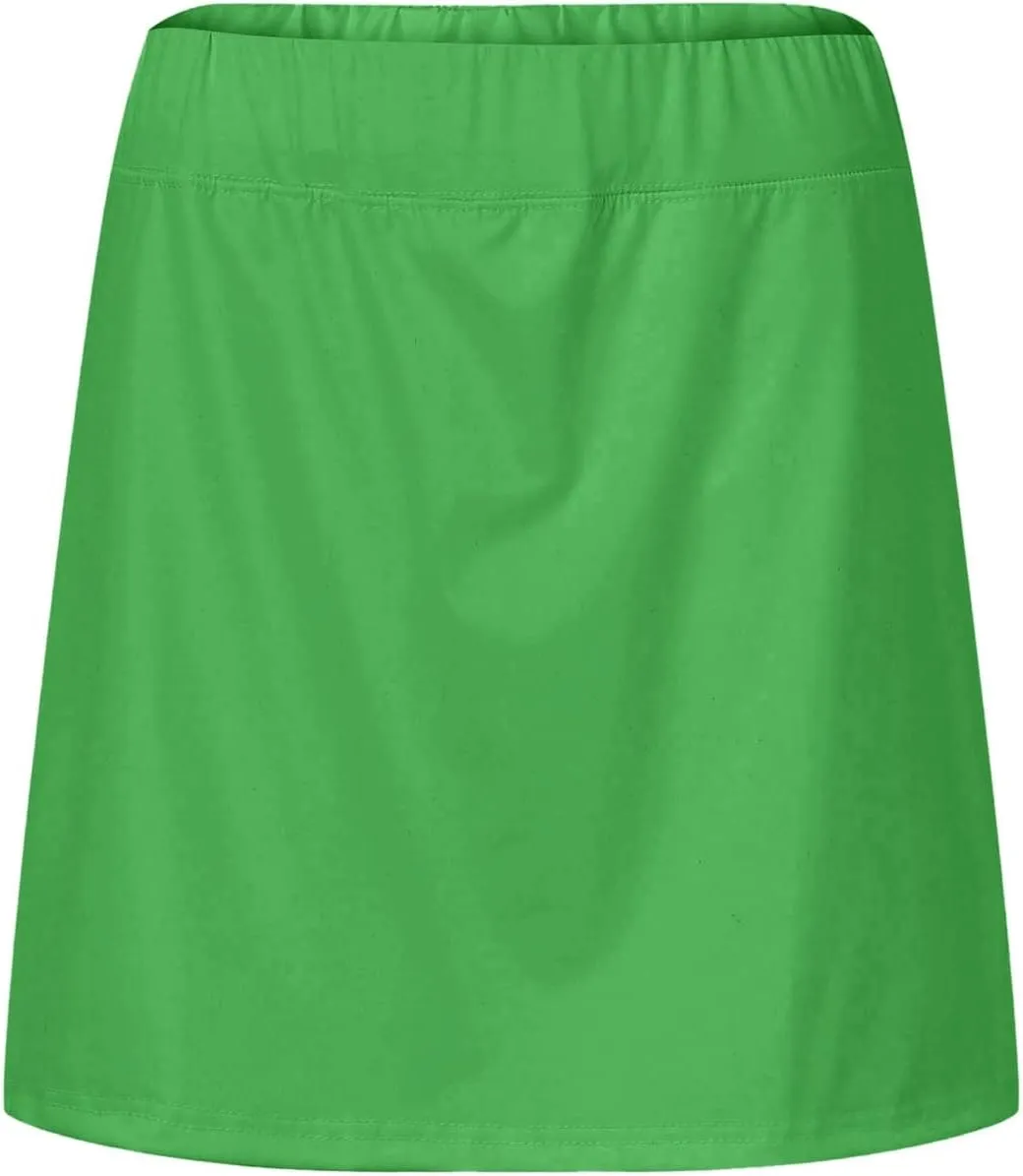 Athletic Tennis Skorts for Womens Elastic High Waisted Workout Running Sports Golf Skirts 2025 Trendy Shorts