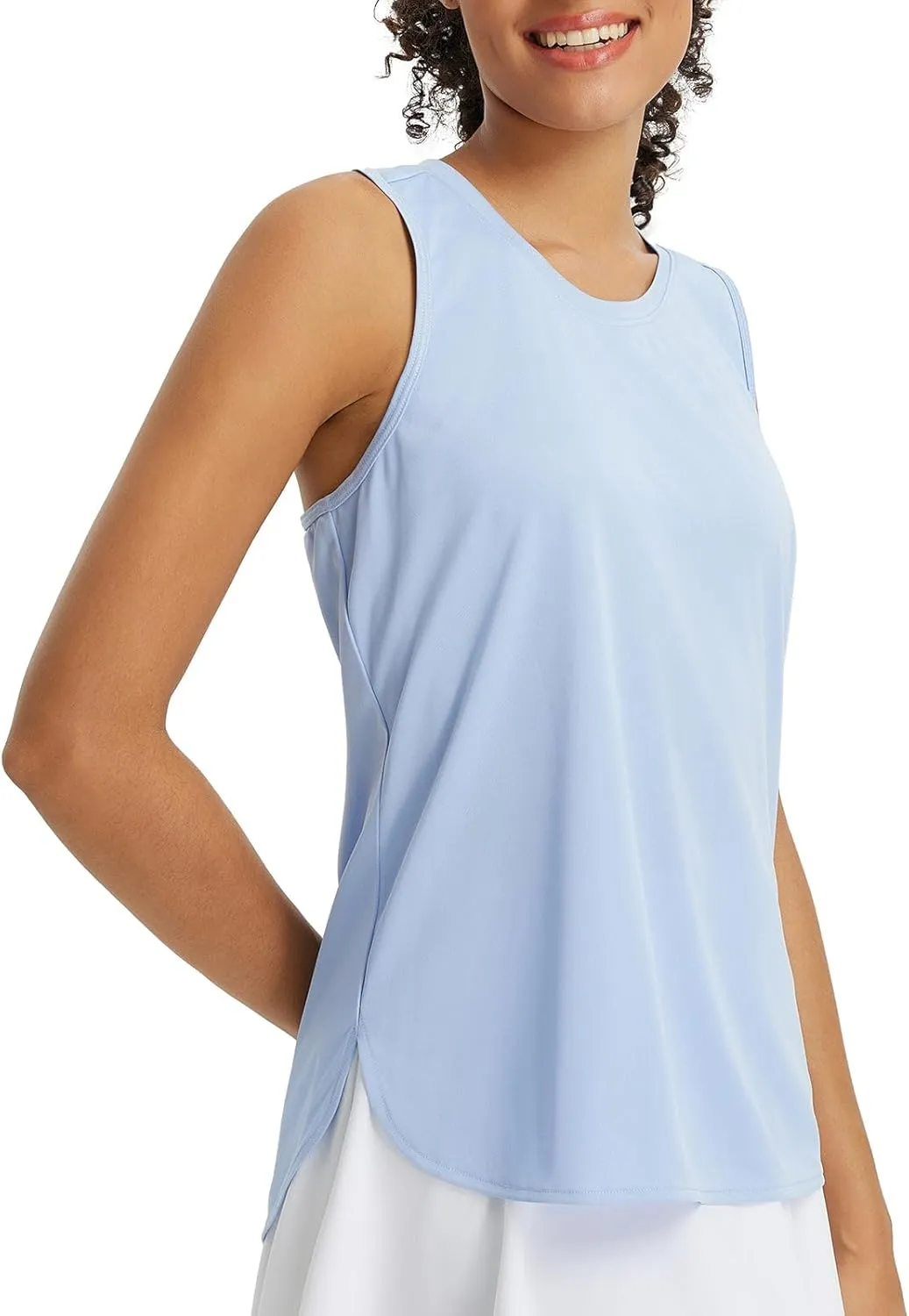 baleaf Womens Tank Tops Running Cross Open Back Top Sleeveless Racerback Gym Workout Athletic Quick Dry Tennis UPF 50 