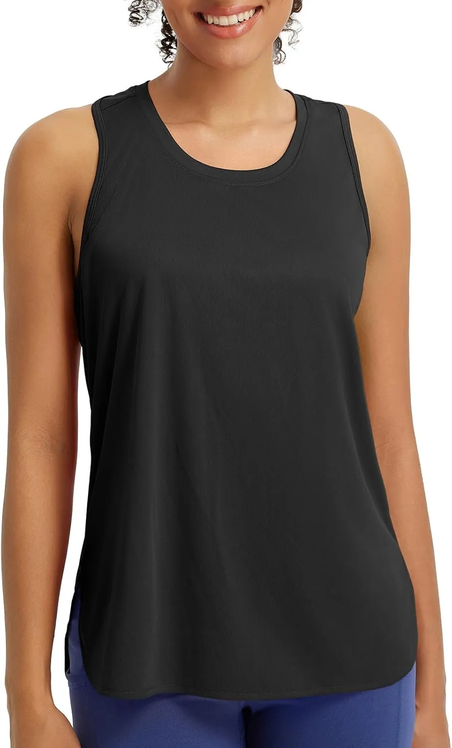 baleaf Womens Tank Tops Running Cross Open Back Top Sleeveless Racerback Gym Workout Athletic Quick Dry Tennis UPF 50 