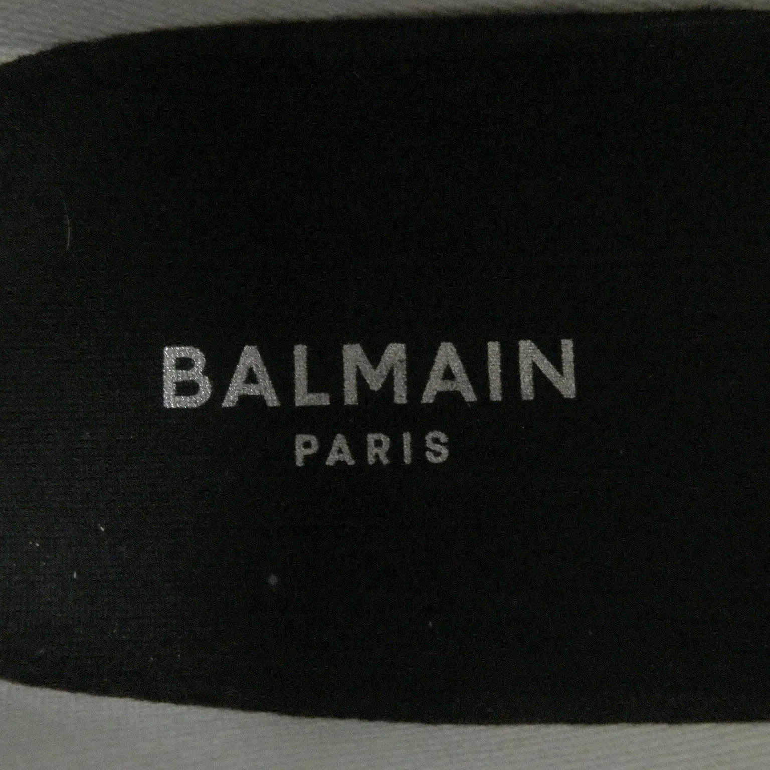 Balmain Logo Slip-On Sneakers White Black 42