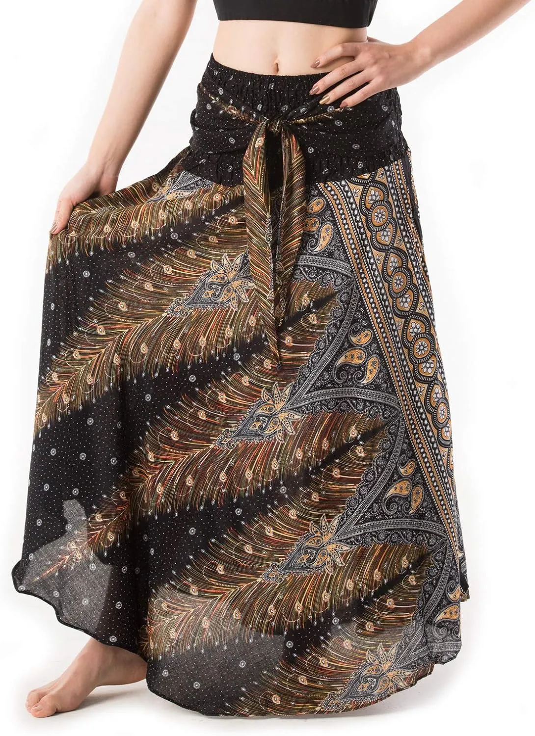 Banjamath Women's Long Bohemian Style Gypsy Boho Hippie Skirt
