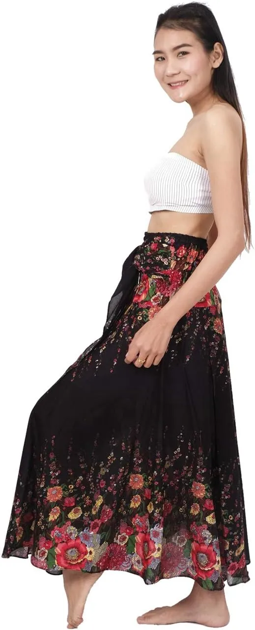 Banjamath Women's Long Bohemian Style Gypsy Boho Hippie Skirt