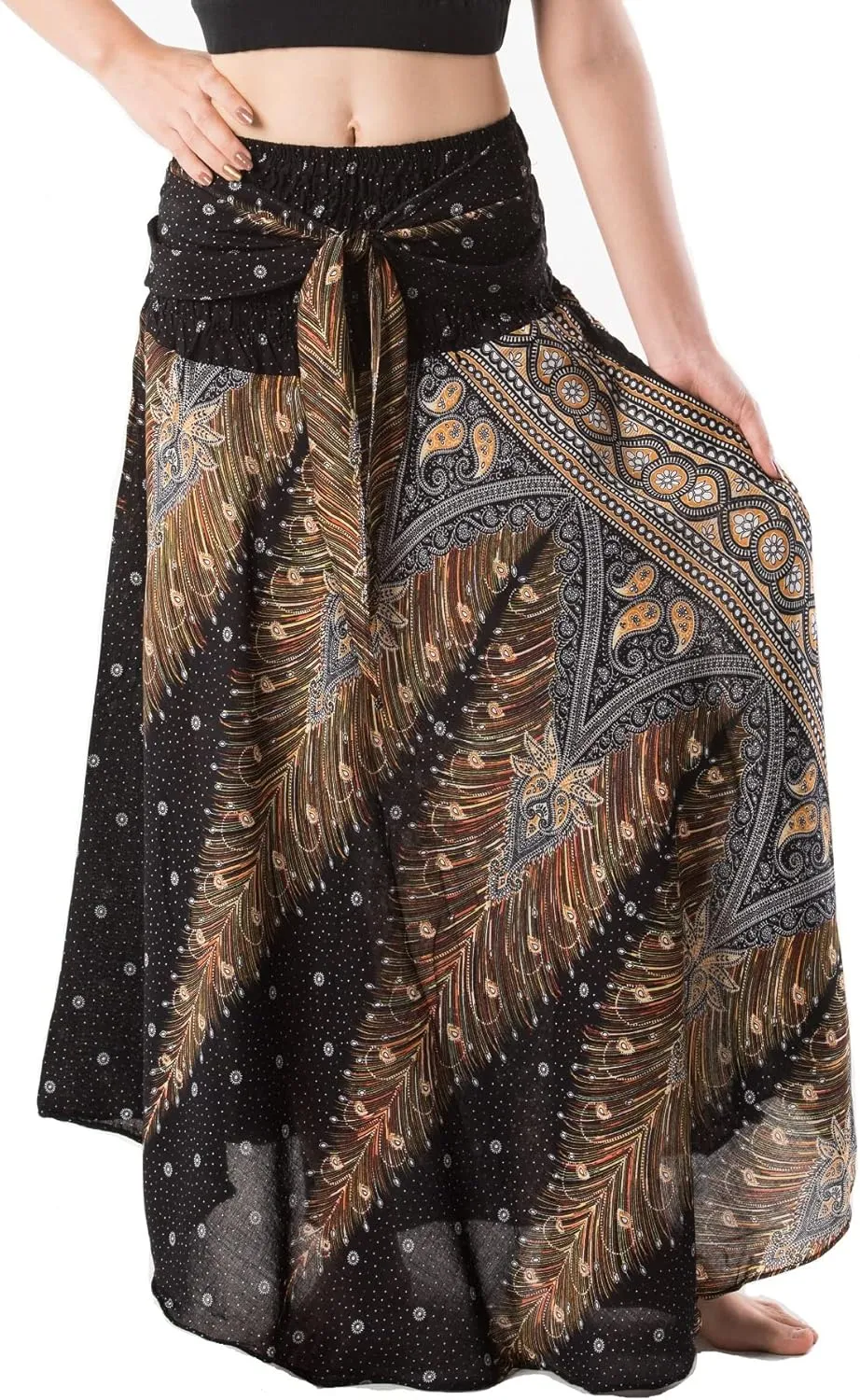 Banjamath Women's Long Bohemian Style Gypsy Boho Hippie Skirt