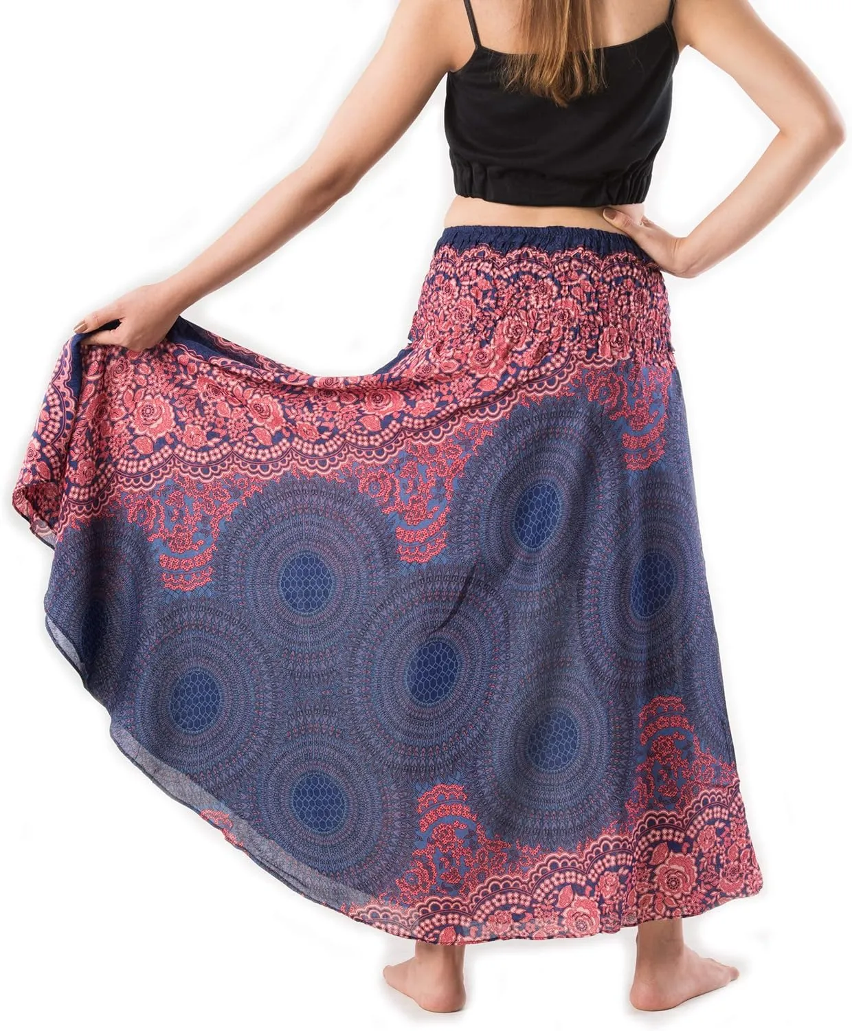 Banjamath Women's Long Bohemian Style Gypsy Boho Hippie Skirt