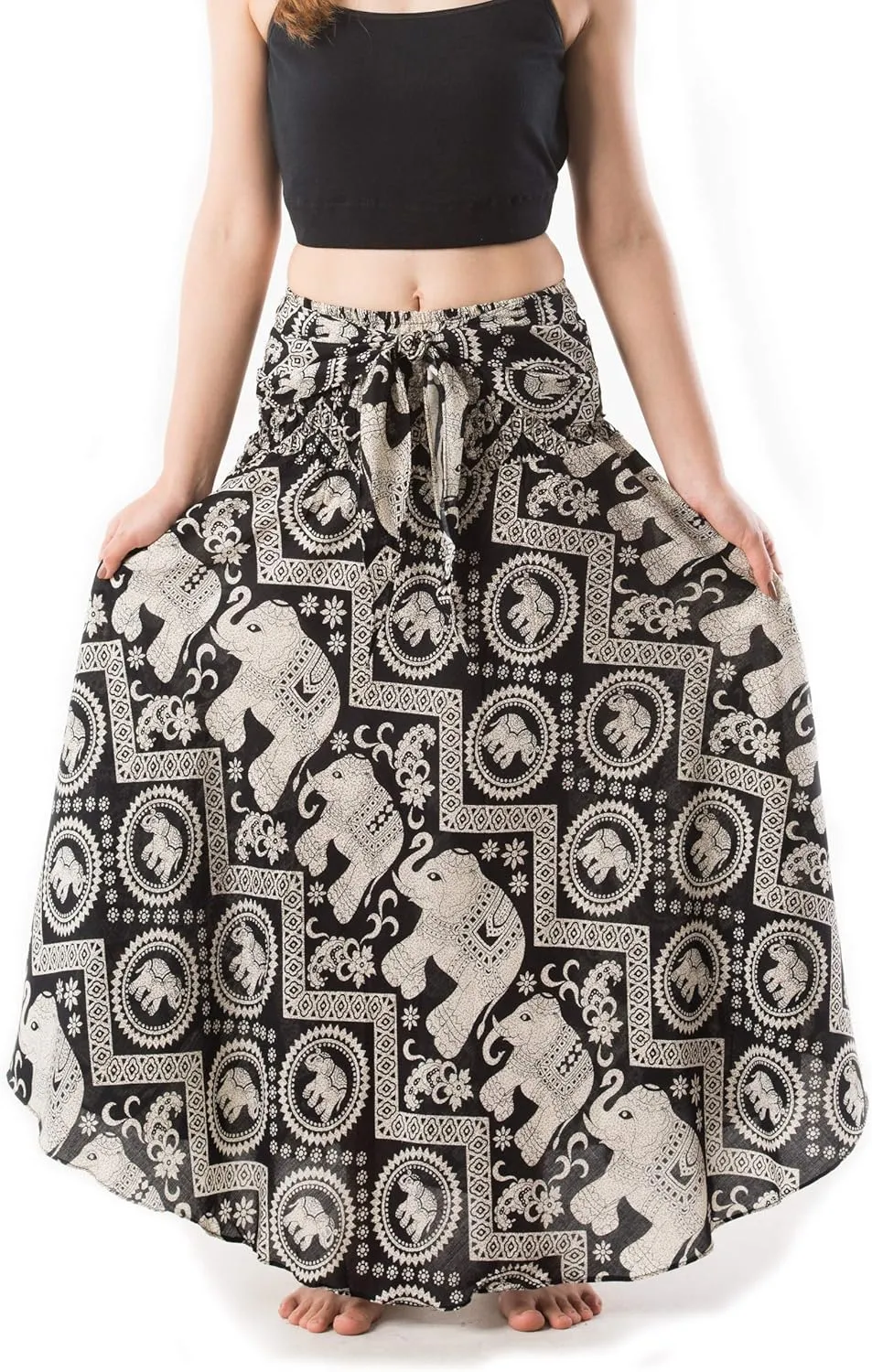 Banjamath Women's Long Bohemian Style Gypsy Boho Hippie Skirt