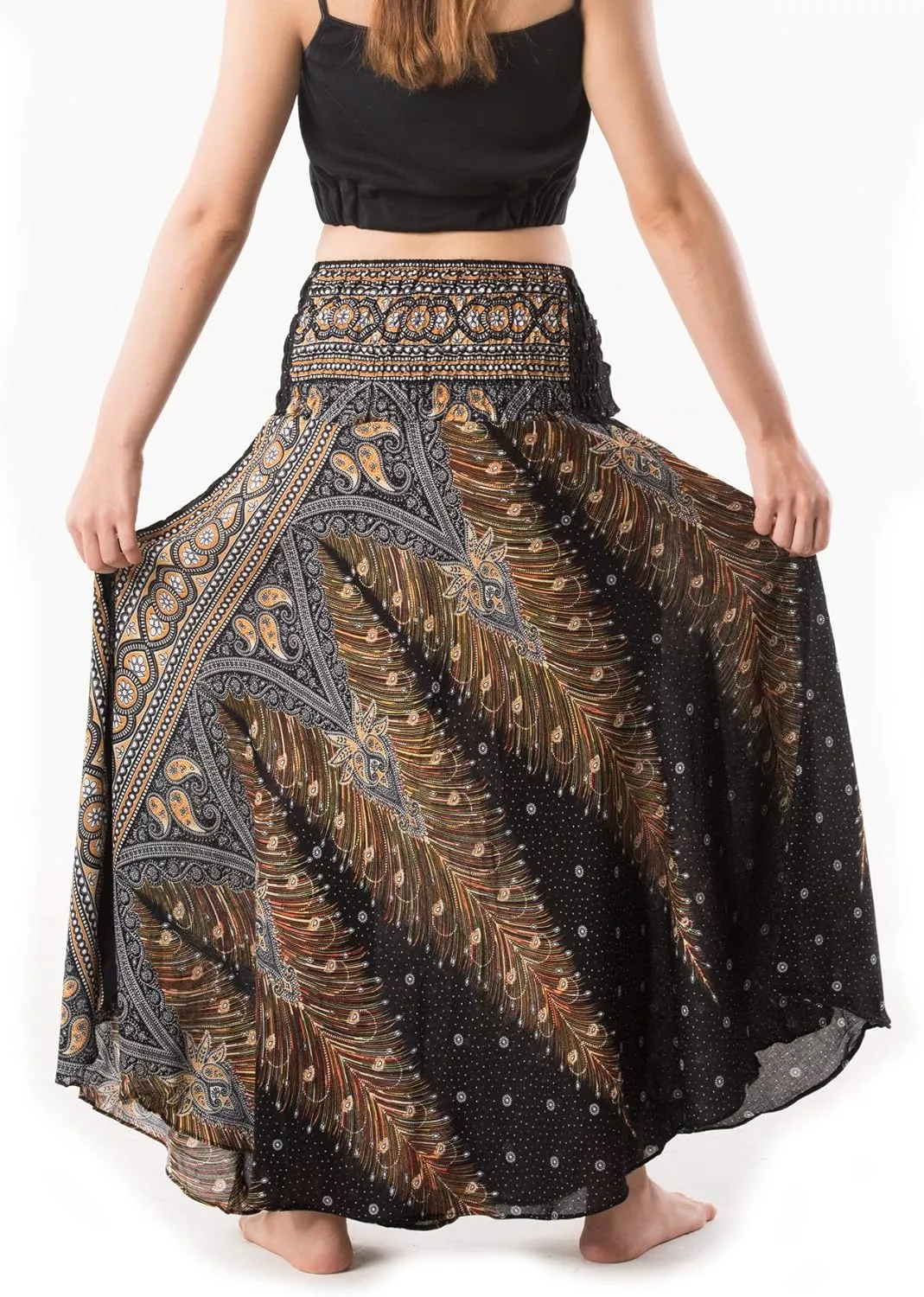 Banjamath Women's Long Bohemian Style Gypsy Boho Hippie Skirt