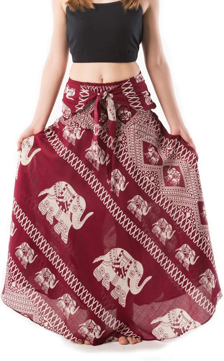 Banjamath Women's Long Bohemian Style Gypsy Boho Hippie Skirt