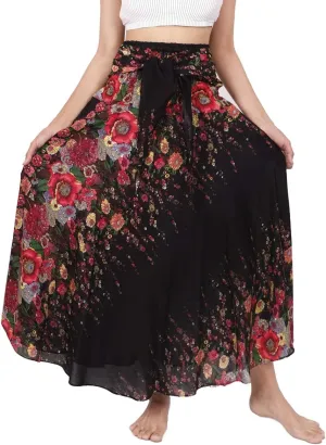 Banjamath Women's Long Bohemian Style Gypsy Boho Hippie Skirt