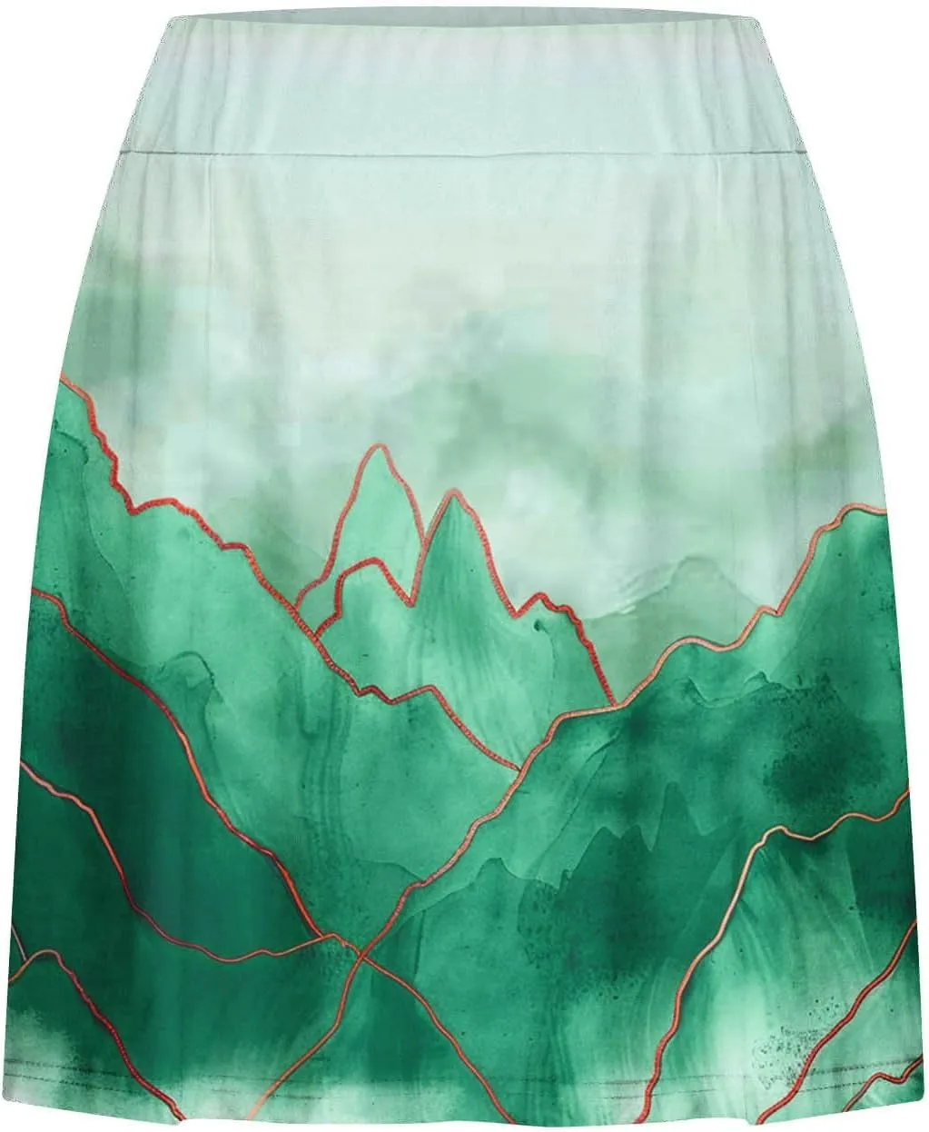 Beach Skirts for Women Sports Floral Summer Boho Skirts Elastic Waist Running Workout Quick Dry Vacation Skort