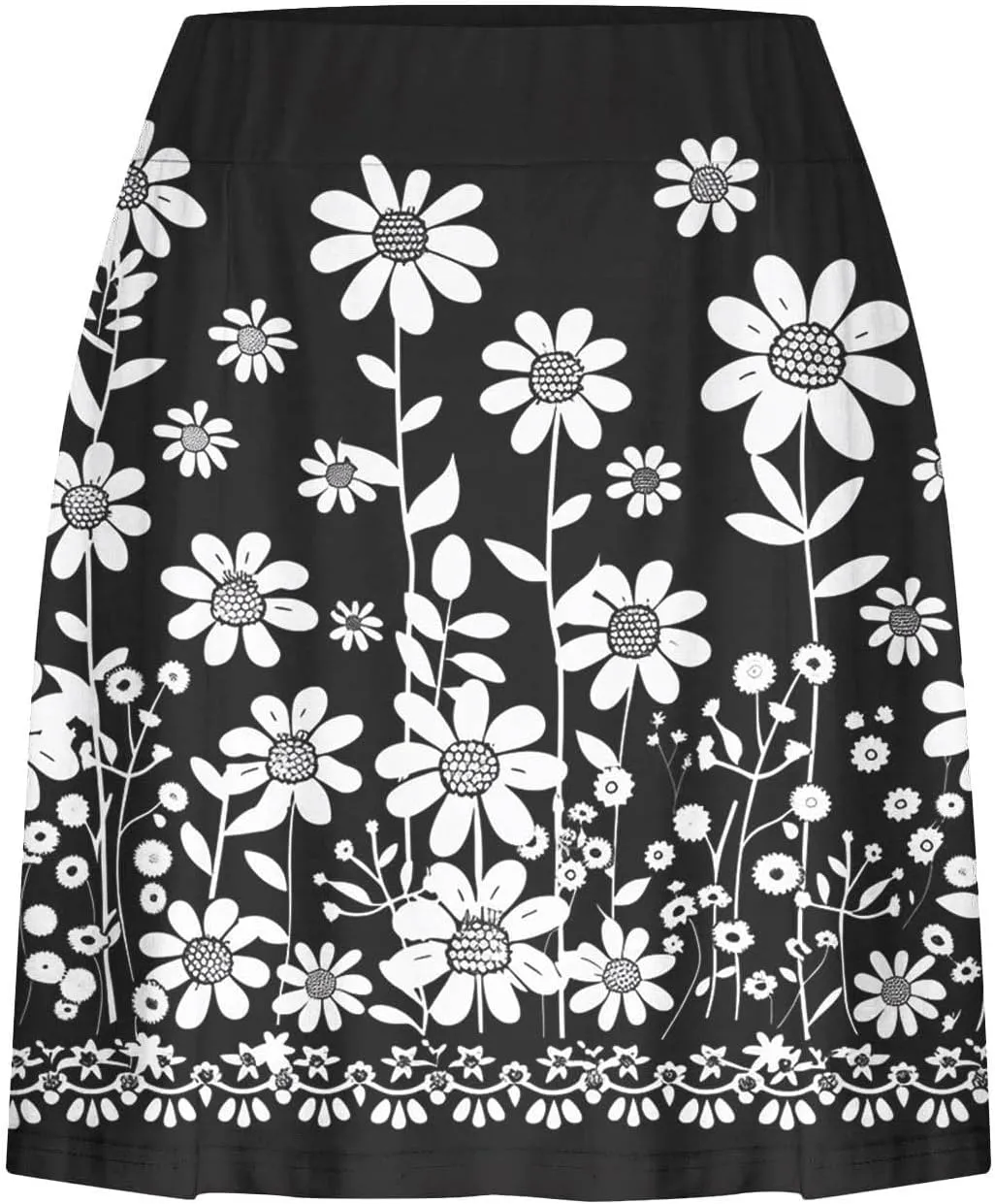 Beach Skirts for Women Sports Floral Summer Boho Skirts Elastic Waist Running Workout Quick Dry Vacation Skort
