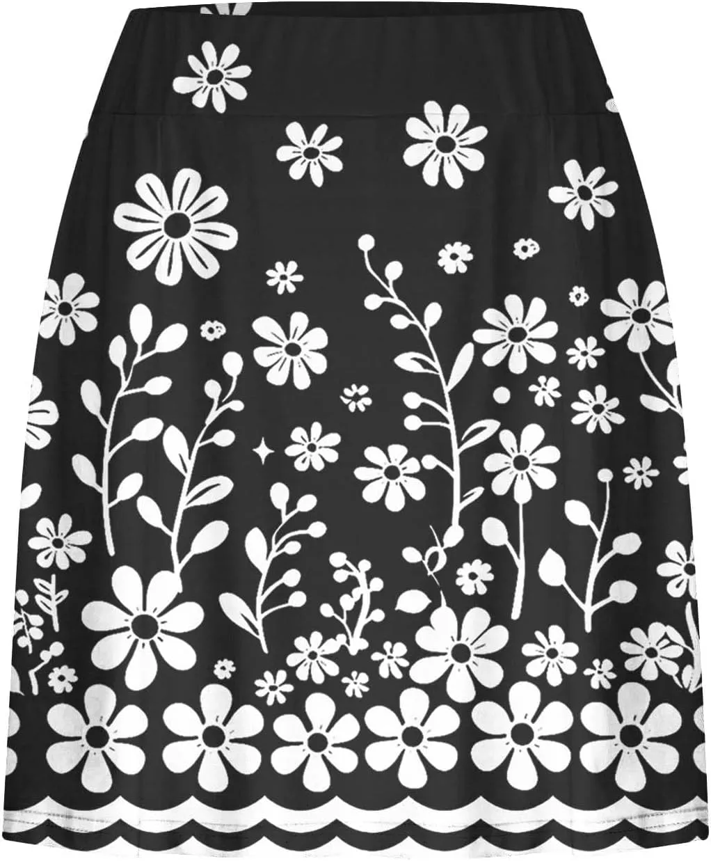 Beach Skirts for Women Sports Floral Summer Boho Skirts Elastic Waist Running Workout Quick Dry Vacation Skort