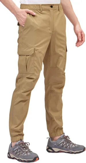 BLUE CHILL Mens Cargo Joggers  Slim Fit, Stretch Comfort, Water-Resistant, 7 Pockets, Lightweight for Hiking & Travel
