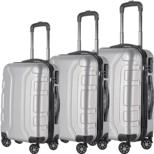 Carry-On 3pcs Luggage Sets Wear-Resistance 20/24/28inch Lightweight Suitcase Spinner Wheels Luggage Carry On (Color : B, Size : 3pcs)