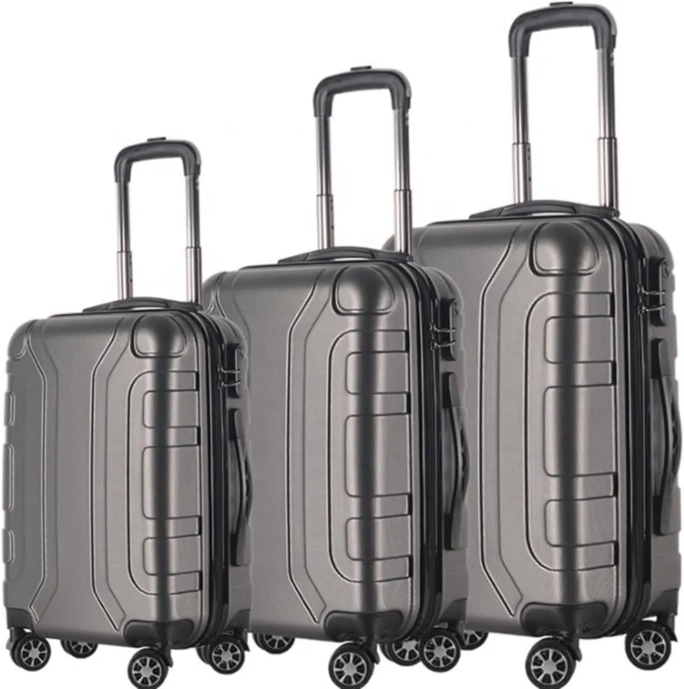 Carry-On 3pcs Luggage Sets Wear-Resistance 20/24/28inch Lightweight Suitcase Spinner Wheels Luggage Carry On (Color : F, Size : 3pcs)