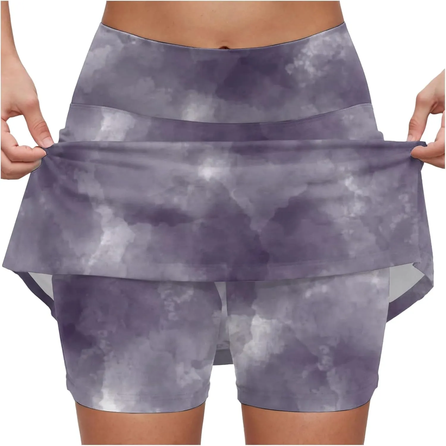 cooki Women's Mini Tennis Skirt 2025 Athletic Cute High Waisted Tie Dye Golf Skorts Summer Casual Lightweight Workout Shorts