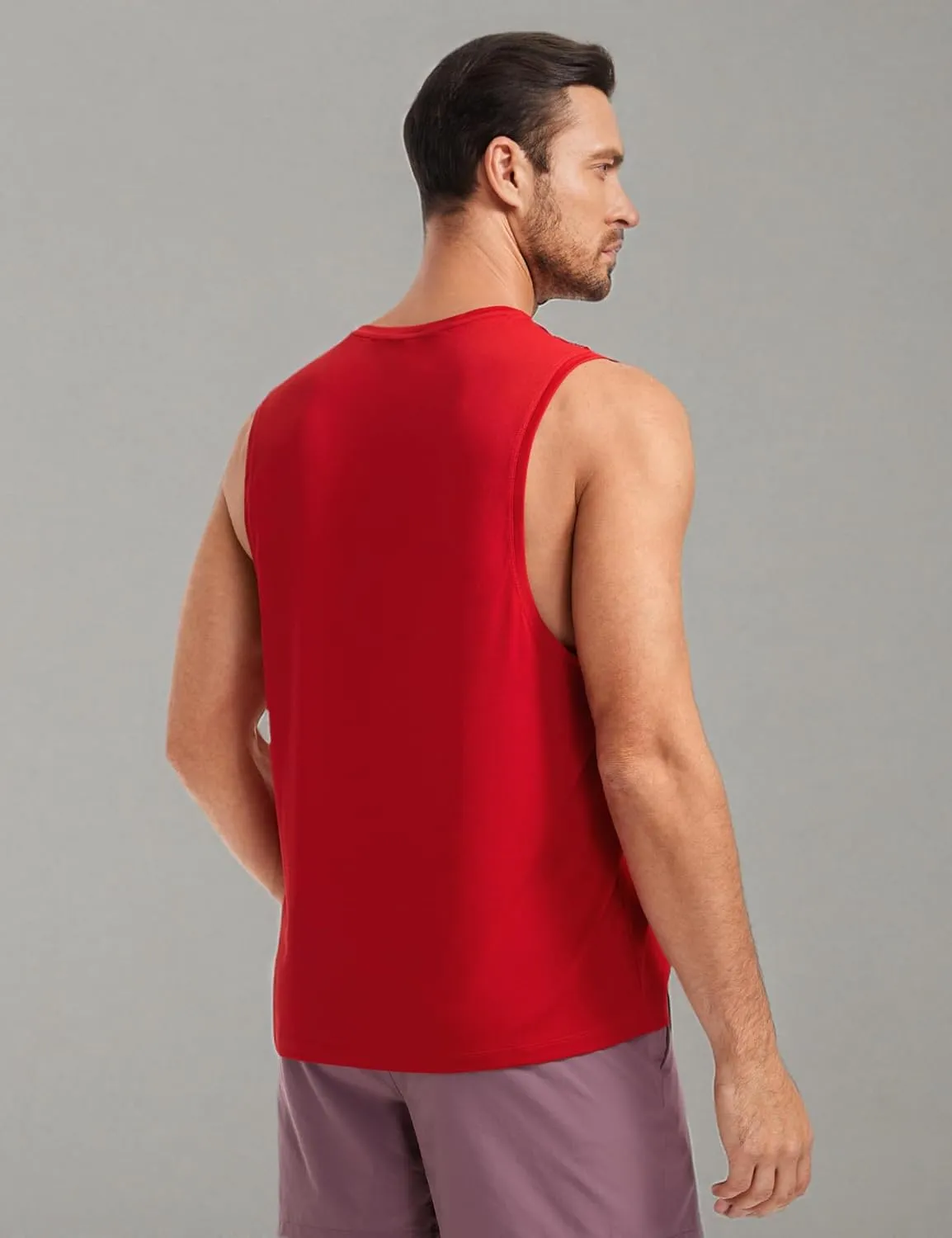 CRZ YOGA Mens Lightweight Muscle Workout Tank Tops Quick Dry Large Armhole Sleeveless Running Athletic Shirts Top