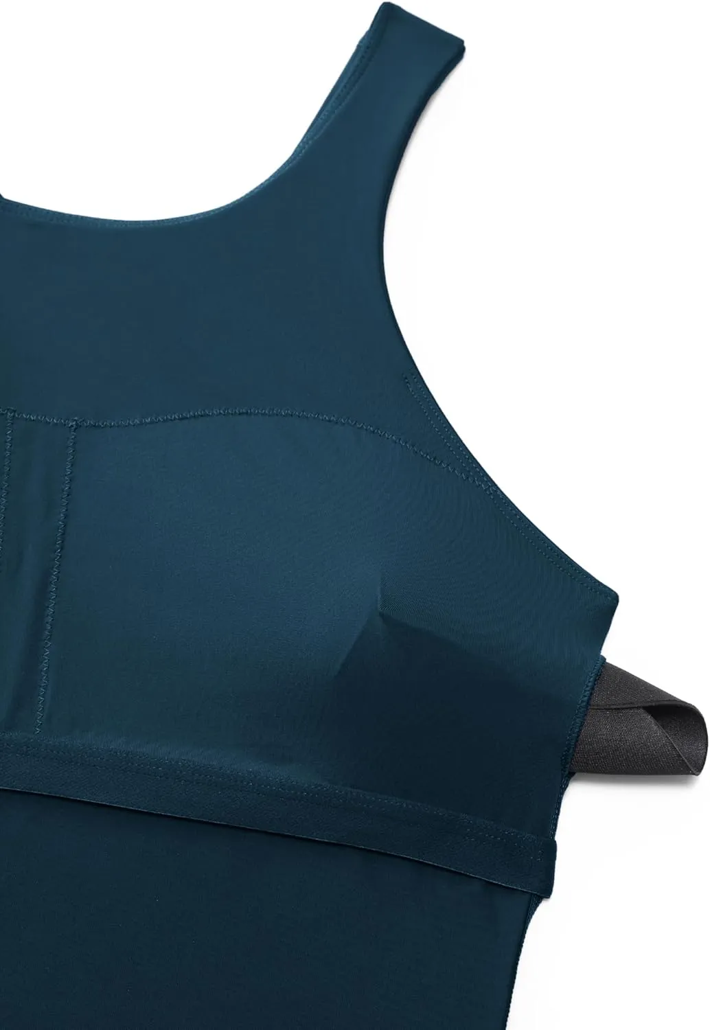 CRZ YOGA Racerback Tankini Tops for Women High Neck Modest Bathing Swim Suits Sporty Tank Only No Bottom