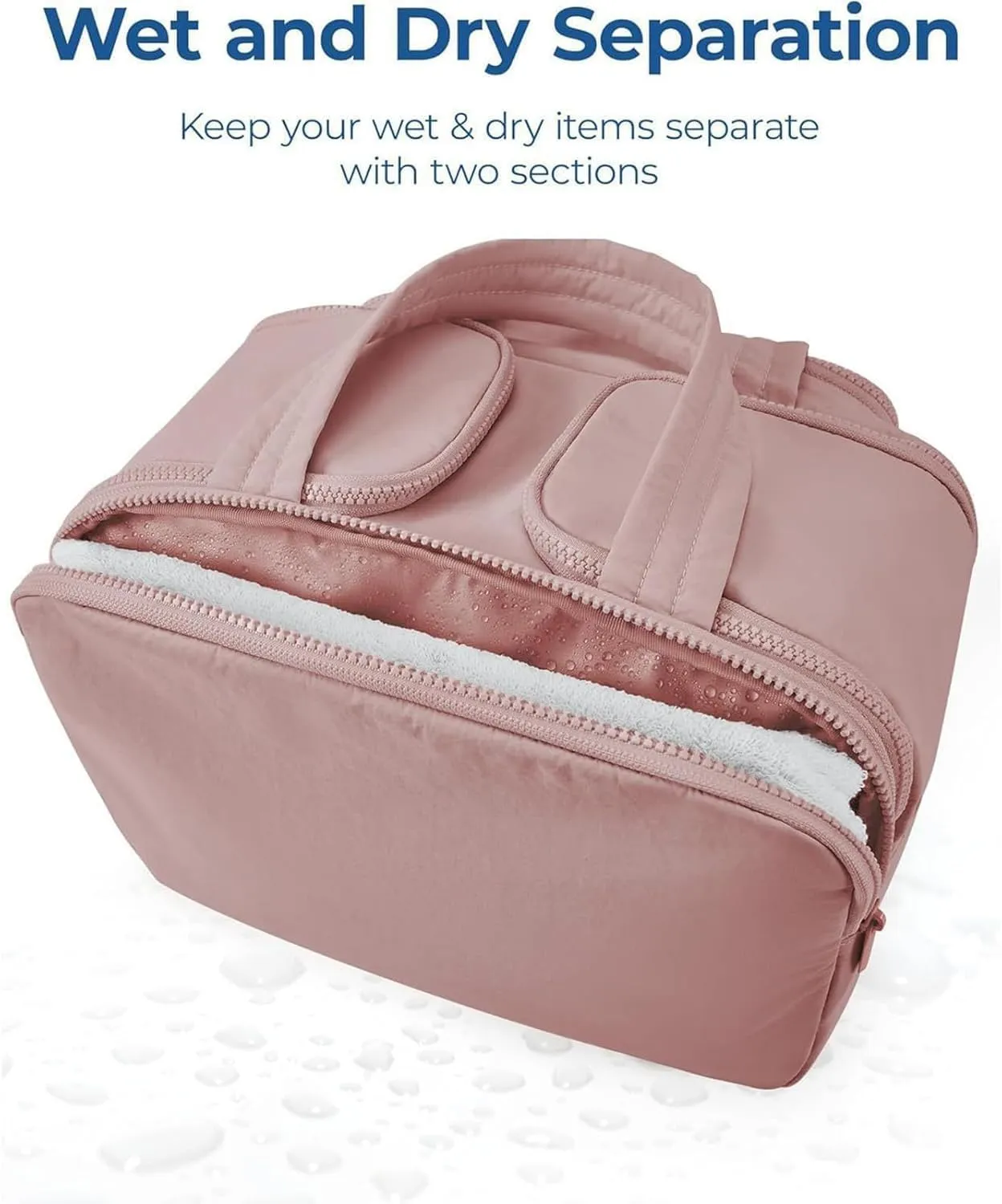 Decisivte large capacity wide-open travel cosmetic bag,Decisivte Cosmetic Bag,Travel Toiletry ,Wide-Opening Proof Organizer for Women, for Traveling, Shower & Toiletries (Black/white)