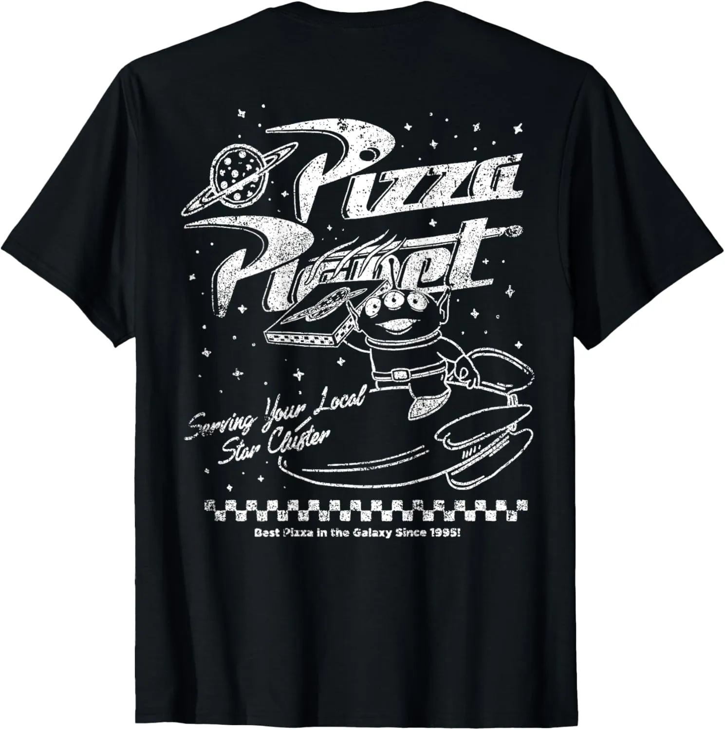 Disney Pixar Toy Story Pizza Planet Left Chest Logo T-Shirt