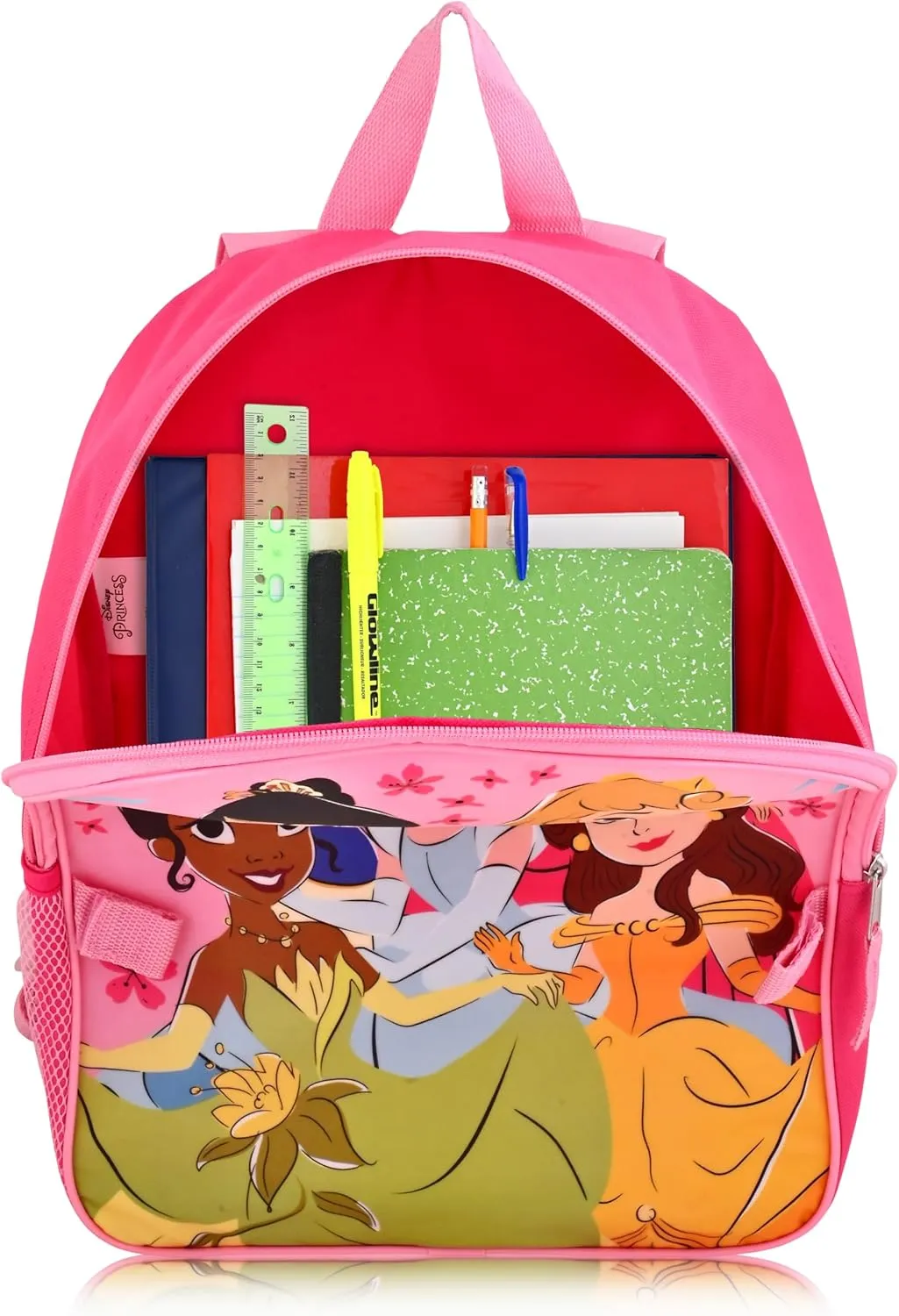 Disney Princess Backpack for School and Lunch Box for Kids | Kids Knapsack and Insulated Lunch Bag Lunch Box for Girls, Boys, Unisex | Disney Princess Pink Reusable Lunchbox Set