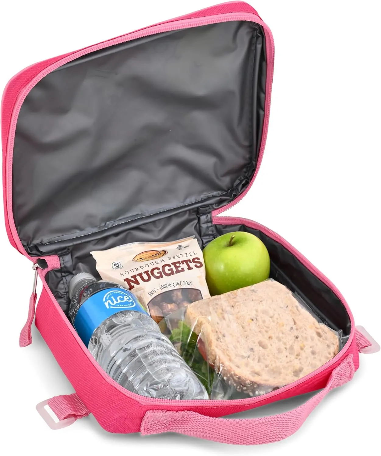 Disney Princess Backpack for School and Lunch Box for Kids | Kids Knapsack and Insulated Lunch Bag Lunch Box for Girls, Boys, Unisex | Disney Princess Pink Reusable Lunchbox Set