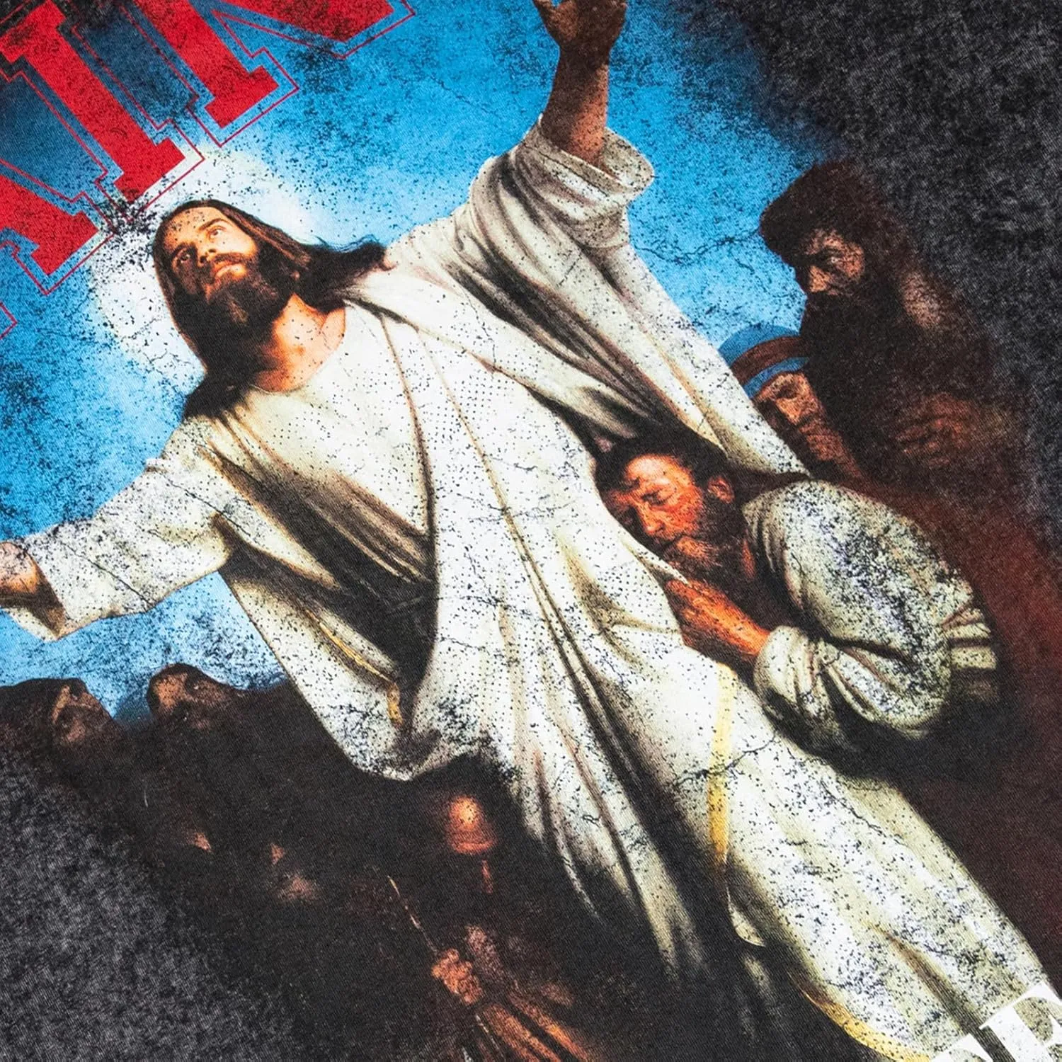 DONCARE Cotton Crew Neck Cross Jesus Western Style Unisex Summer Casual Short Sleeve