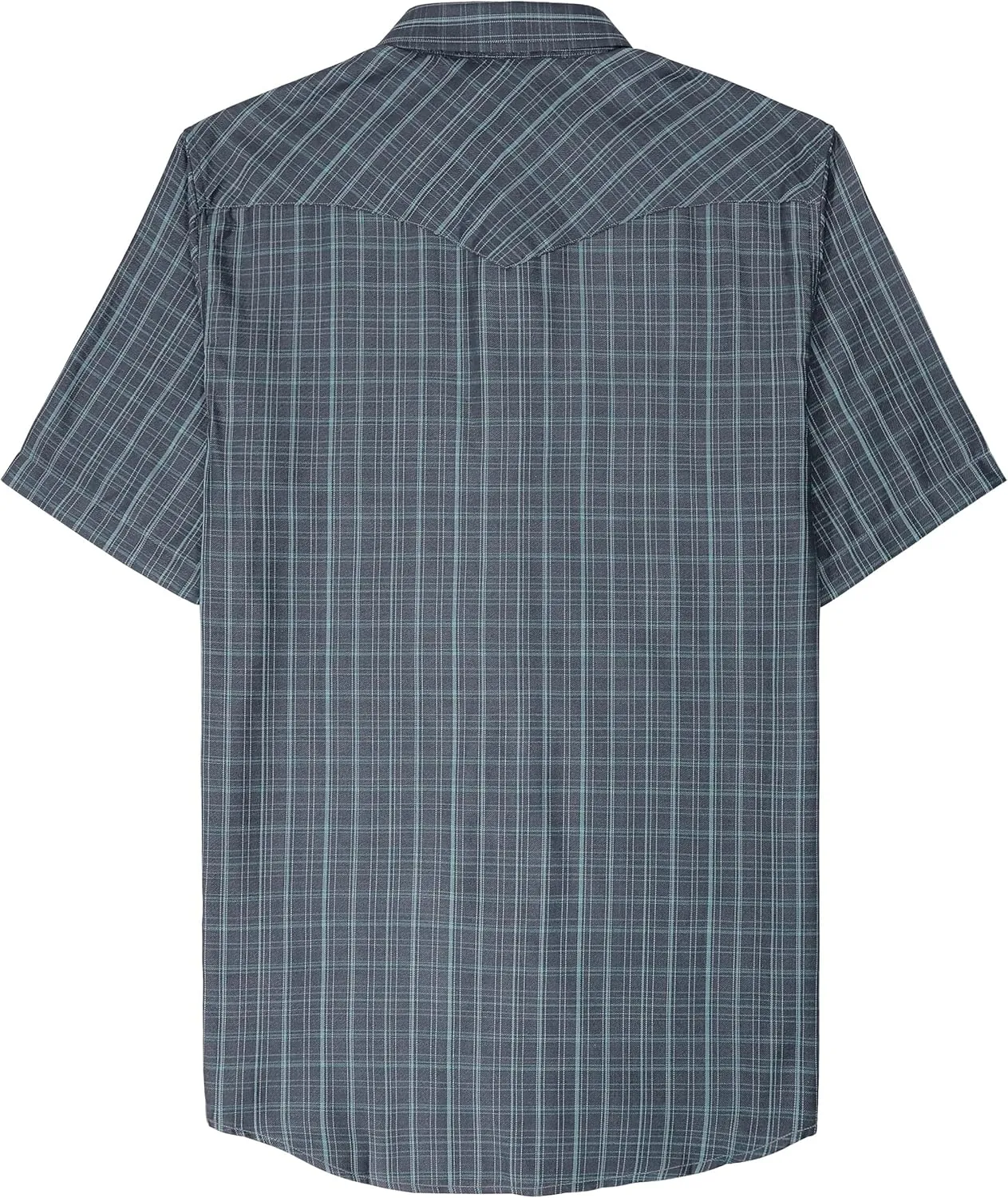 Dubinik50% Viscose derived from Bamboo,50% Polyester Mens Short Sleeve Western Cowboy Pearl Snap Casual Plaid Shirts for Men