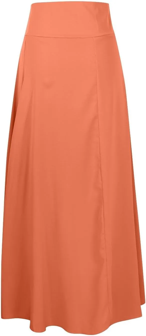 Elegant Maxi Skirt for Women 2024 Wrap Asymmetrical High Waist Casual Flowy Skirts Stylish Slit Summer Long Skirts