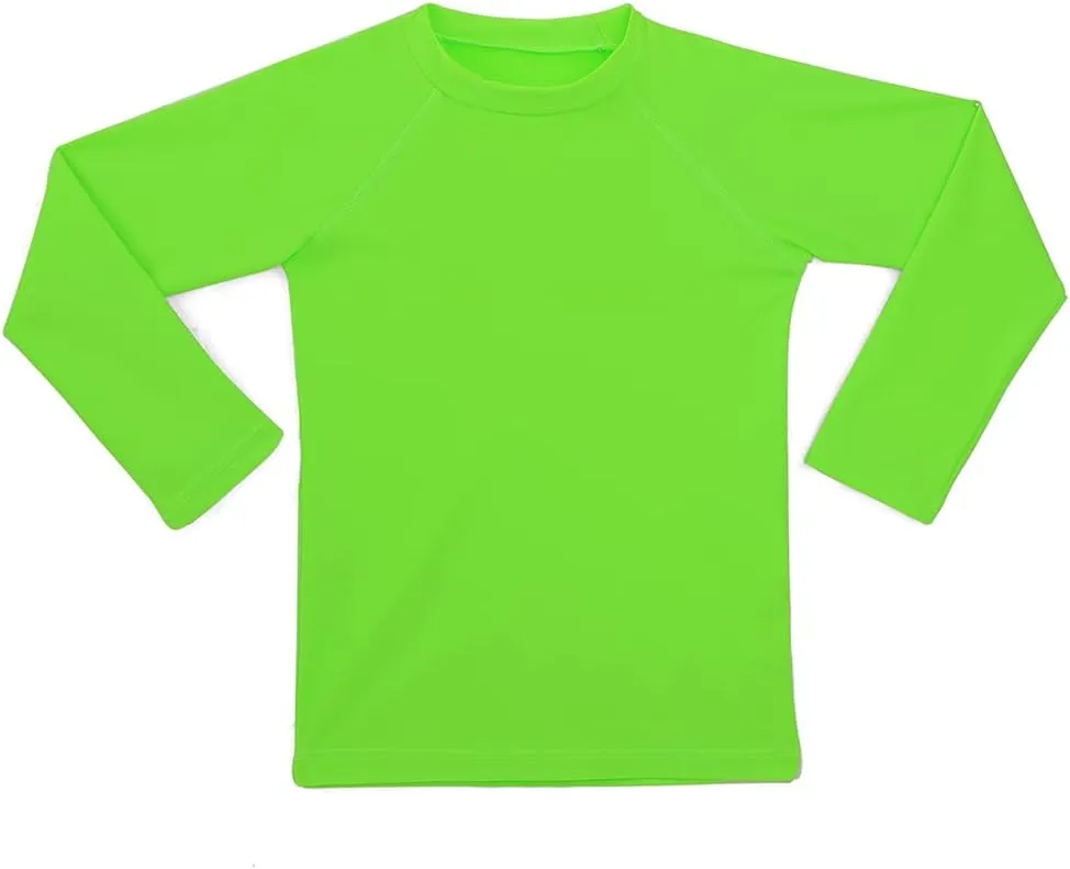 ESTAMICO Boys' UPF 50  Long-Sleeve Rashguard Athletic Swim Shirt