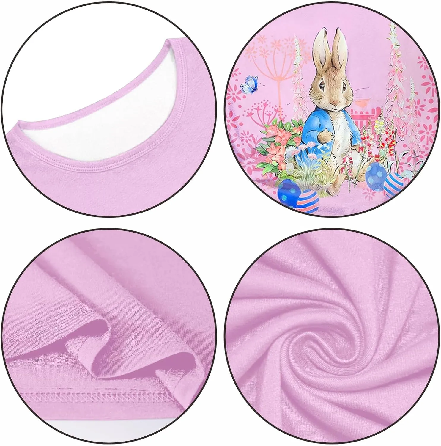 EUOW Easter Bunny Shirt for Women Cute Rabbit Graphic T Shirt Funny Short Sleeve Happy Easter Tee Tops