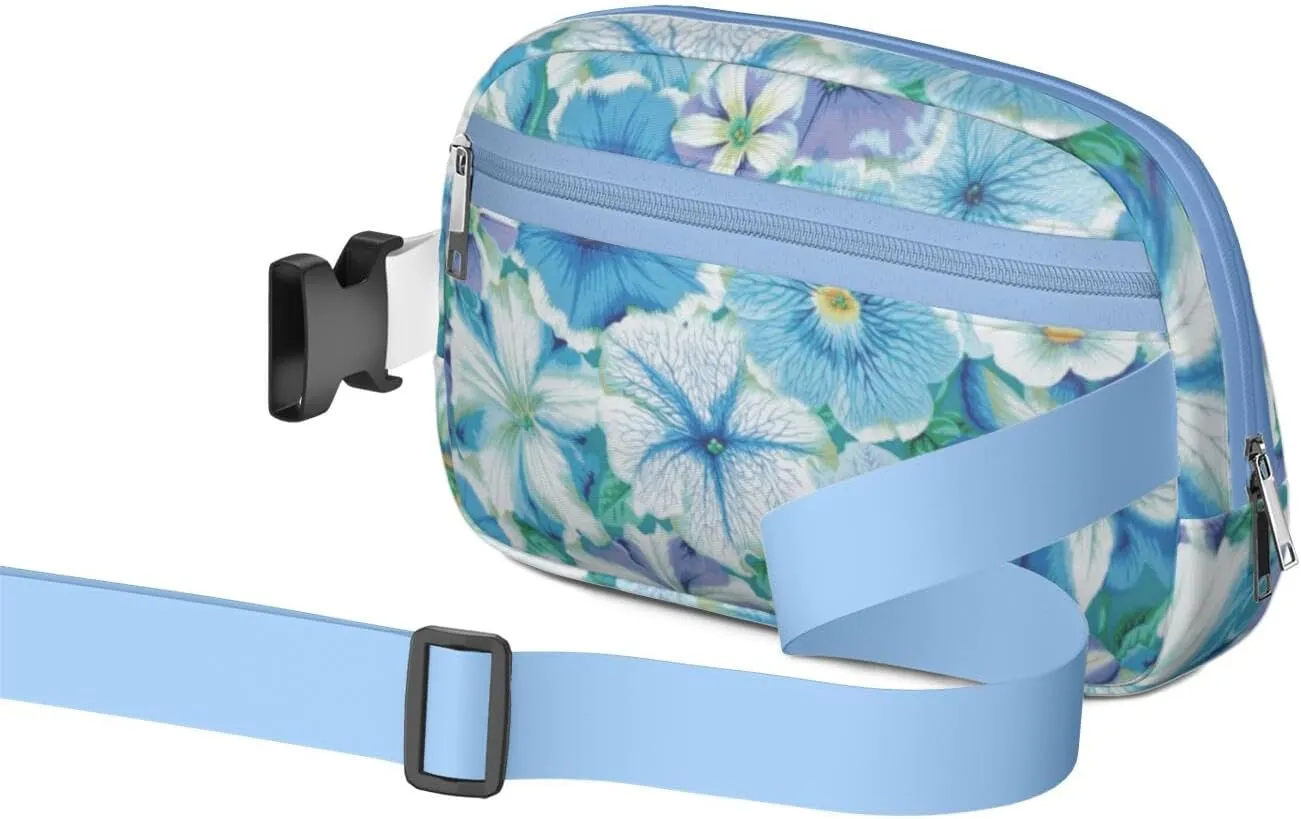Fanny Pack for Women,Mini Waterproof Floral theme Belt Bag,Fashionable Crossbody,Cute Everywhere Belt Bags Fanny Pack for Hiking, Travel.