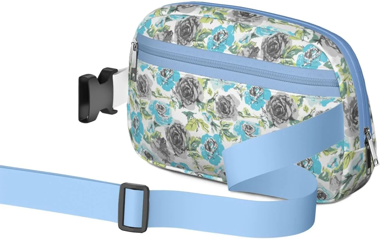 Fanny Pack for Women,Mini Waterproof Floral theme Belt Bag,Fashionable Crossbody,Cute Everywhere Belt Bags Fanny Pack for Hiking,Travel.