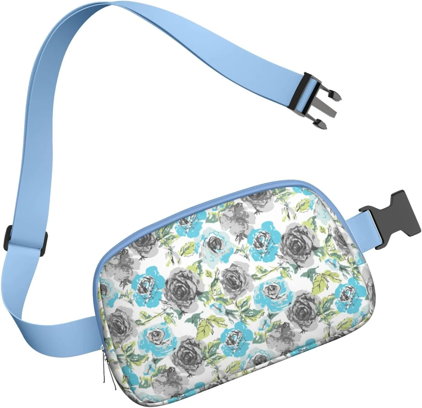 Fanny Pack for Women,Mini Waterproof Floral theme Belt Bag,Fashionable Crossbody,Cute Everywhere Belt Bags Fanny Pack for Hiking,Travel.