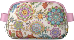 Fanny Pack for Women,Mini Waterproof Floral theme Belt Bag,Fashionable Crossbody,Cute Everywhere Belt Bags Fanny Pack for Hiking,Travel.