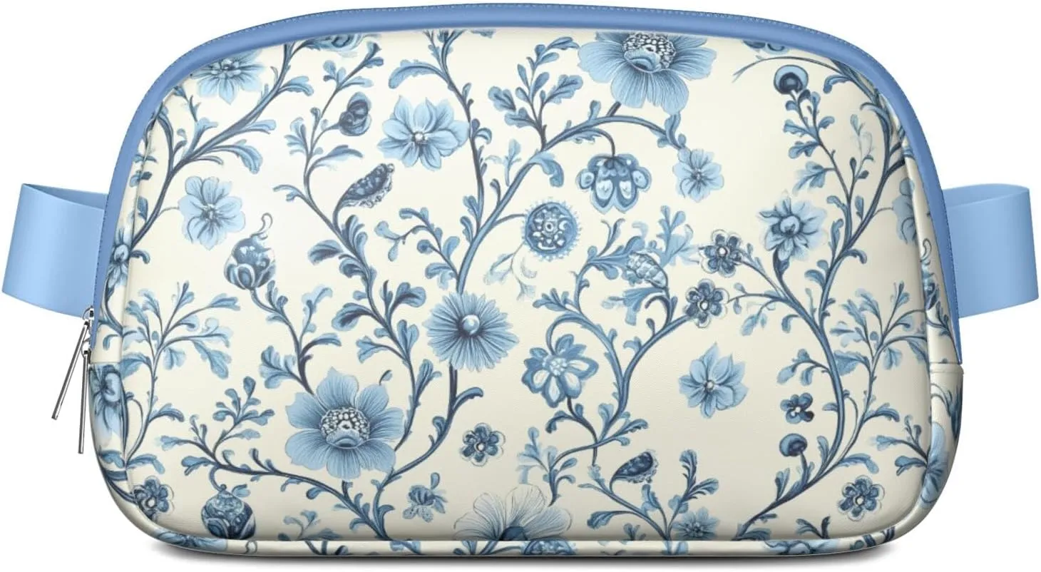 Fanny Pack for Women,Mini Waterproof Floral theme Belt Bag,Fashionable Crossbody,Cute Everywhere Belt Bags Fanny Pack for Hiking,Travel.